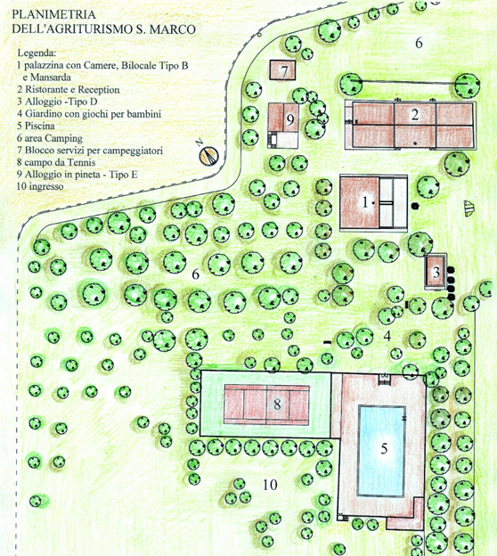 Azienda Agrituristica Camping San Marco - Planimetria